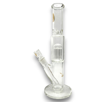 15" Bougie Glass Tree Perc Straight Tube Bong