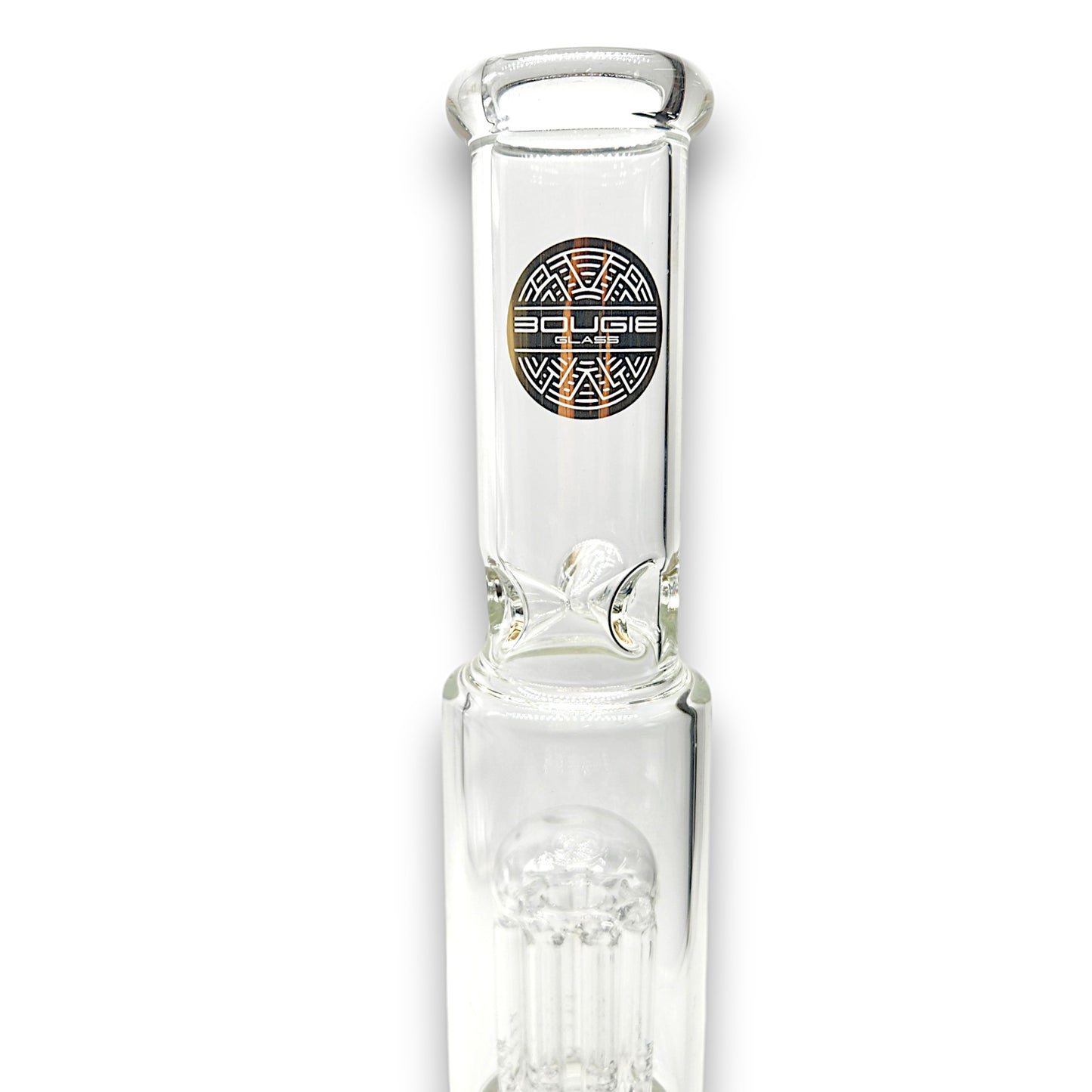 15" Bougie Glass Tree Perc Straight Tube Bong