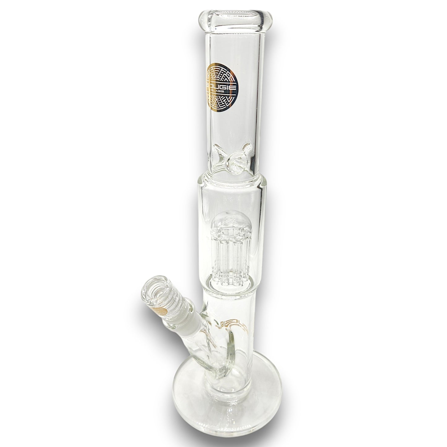 15" Bougie Glass Tree Perc Straight Tube Bong