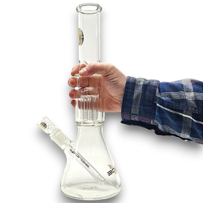 15" Bougie Glass Tree Perc Beaker Tube Bong