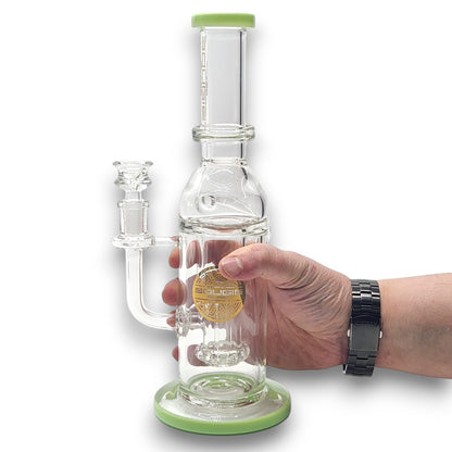 12" Bougie Glass Showerhead Perc Recycler Bong