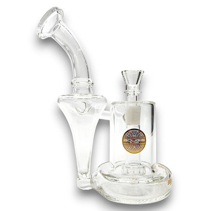 8" Bougie Glass Circ Perc Vortex Recycler Bong