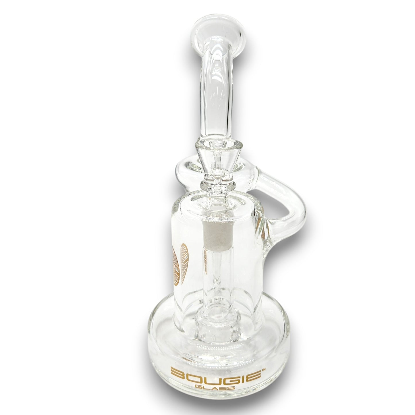 8" Bougie Glass Circ Perc Vortex Recycler Bong