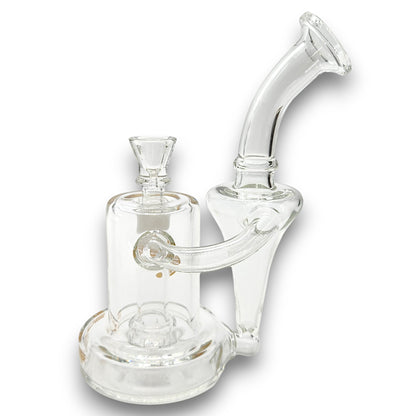 8" Bougie Glass Circ Perc Vortex Recycler Bong