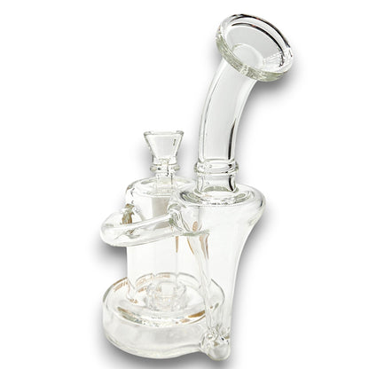 8" Bougie Glass Circ Perc Vortex Recycler Bong