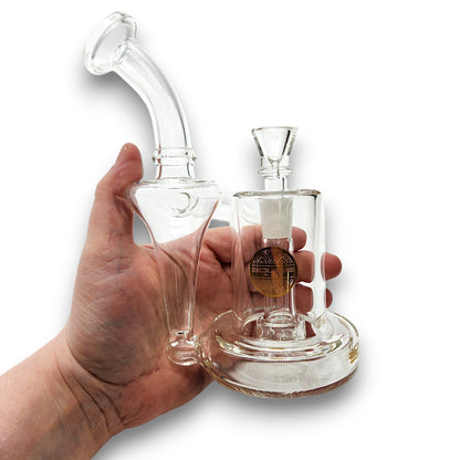 8" Bougie Glass Circ Perc Vortex Recycler Bong