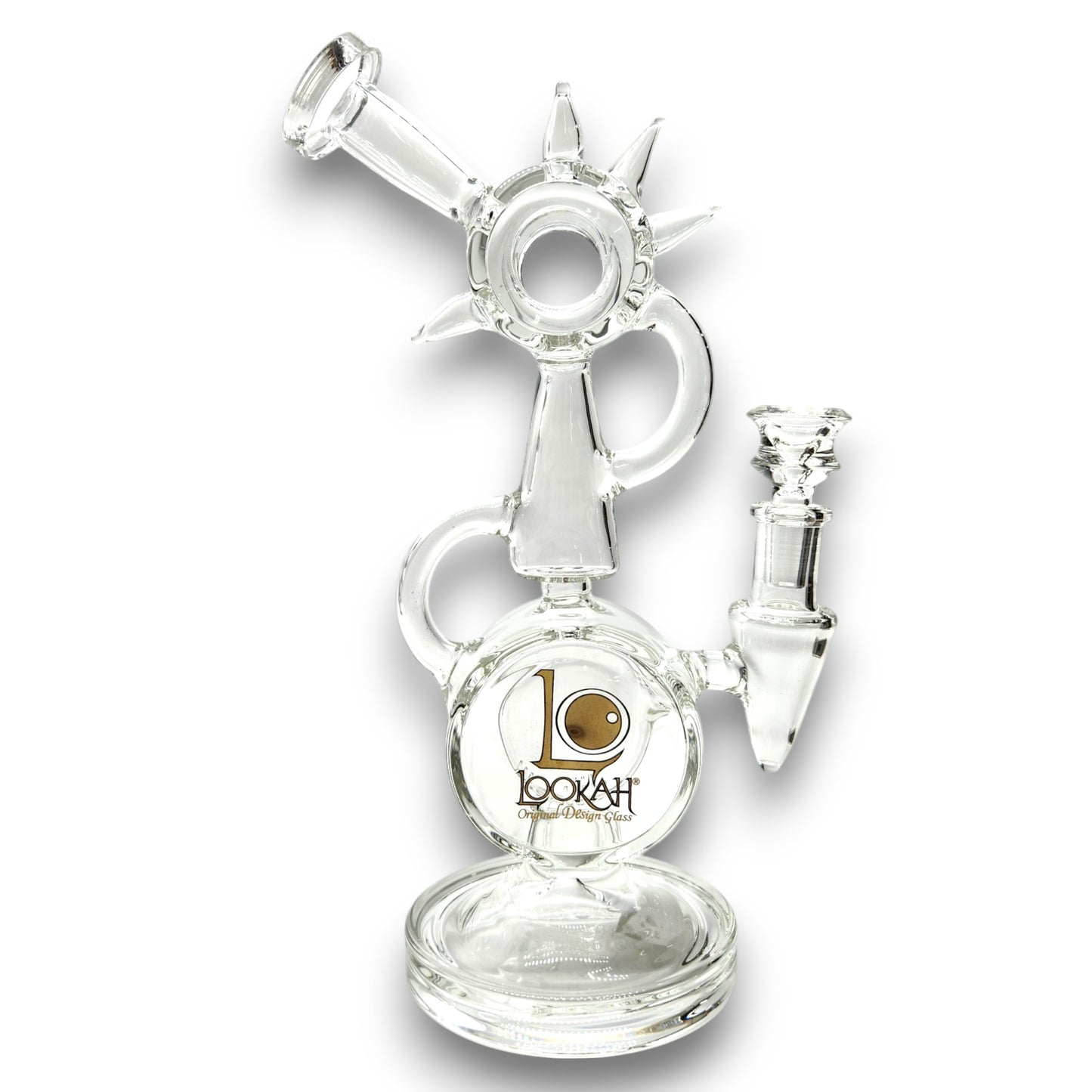 11" Lookah Spiked Recycler Disc Percolator Bong