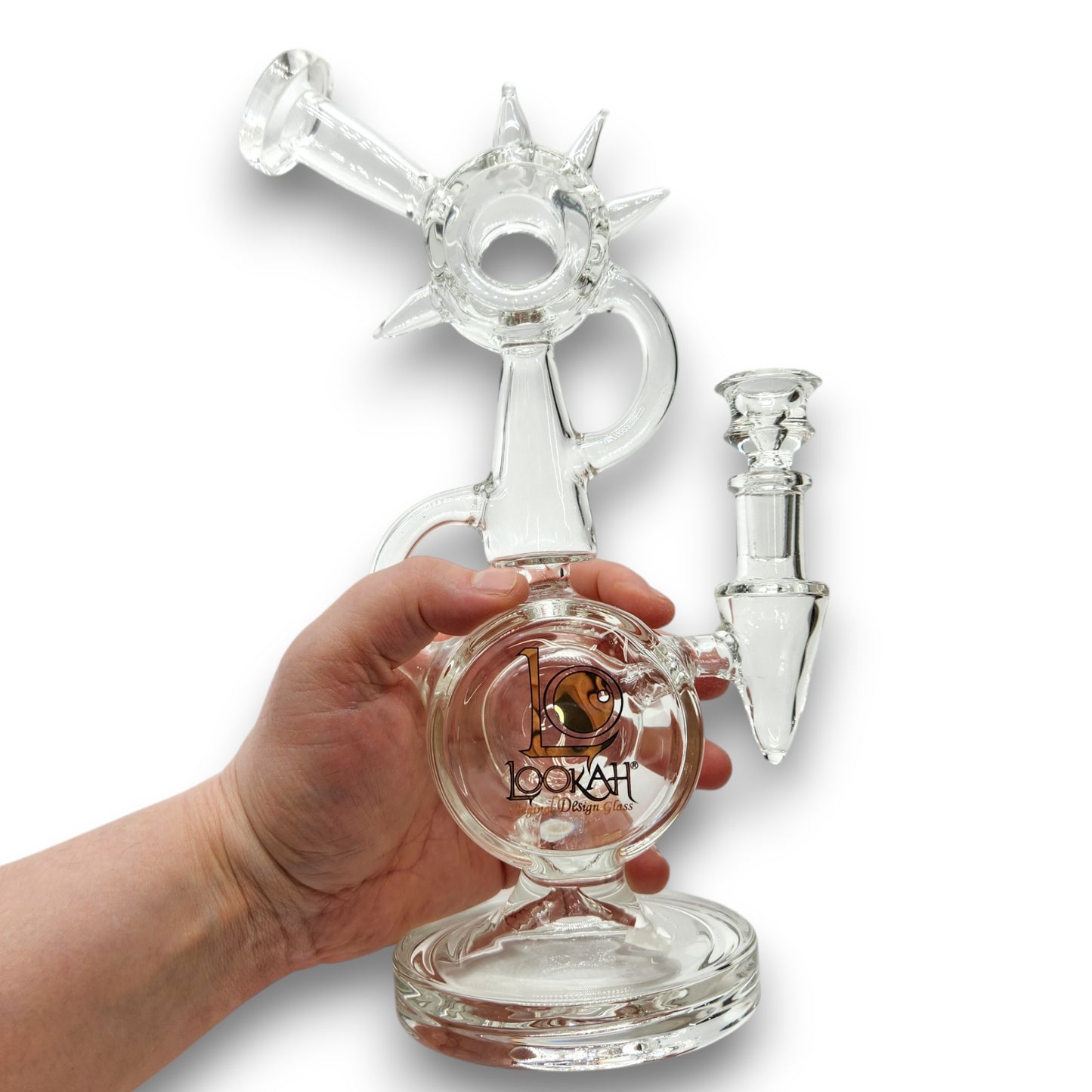 11" Lookah Spiked Recycler Disc Percolator Bong