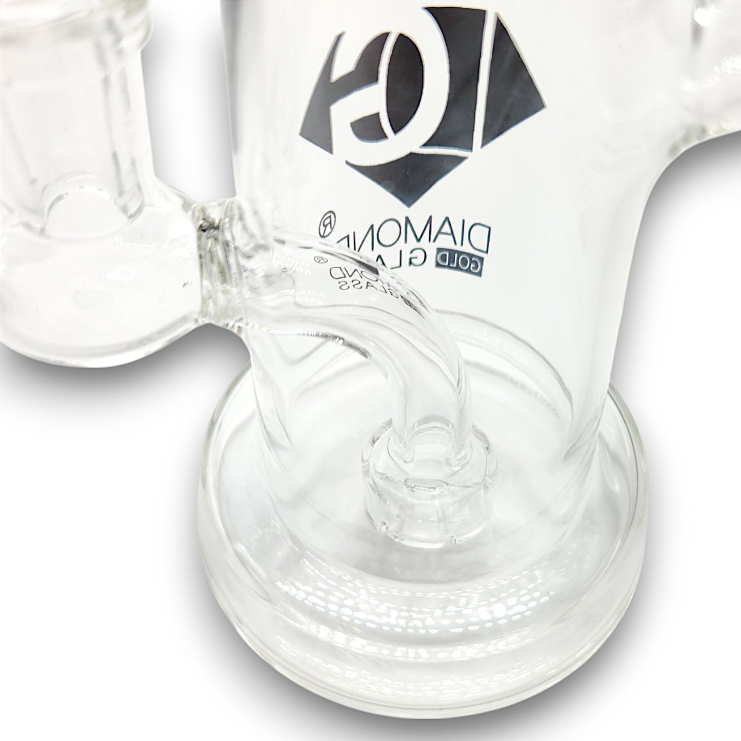 5" Diamond Glass Mini Dab Rig Circ Perc Bong