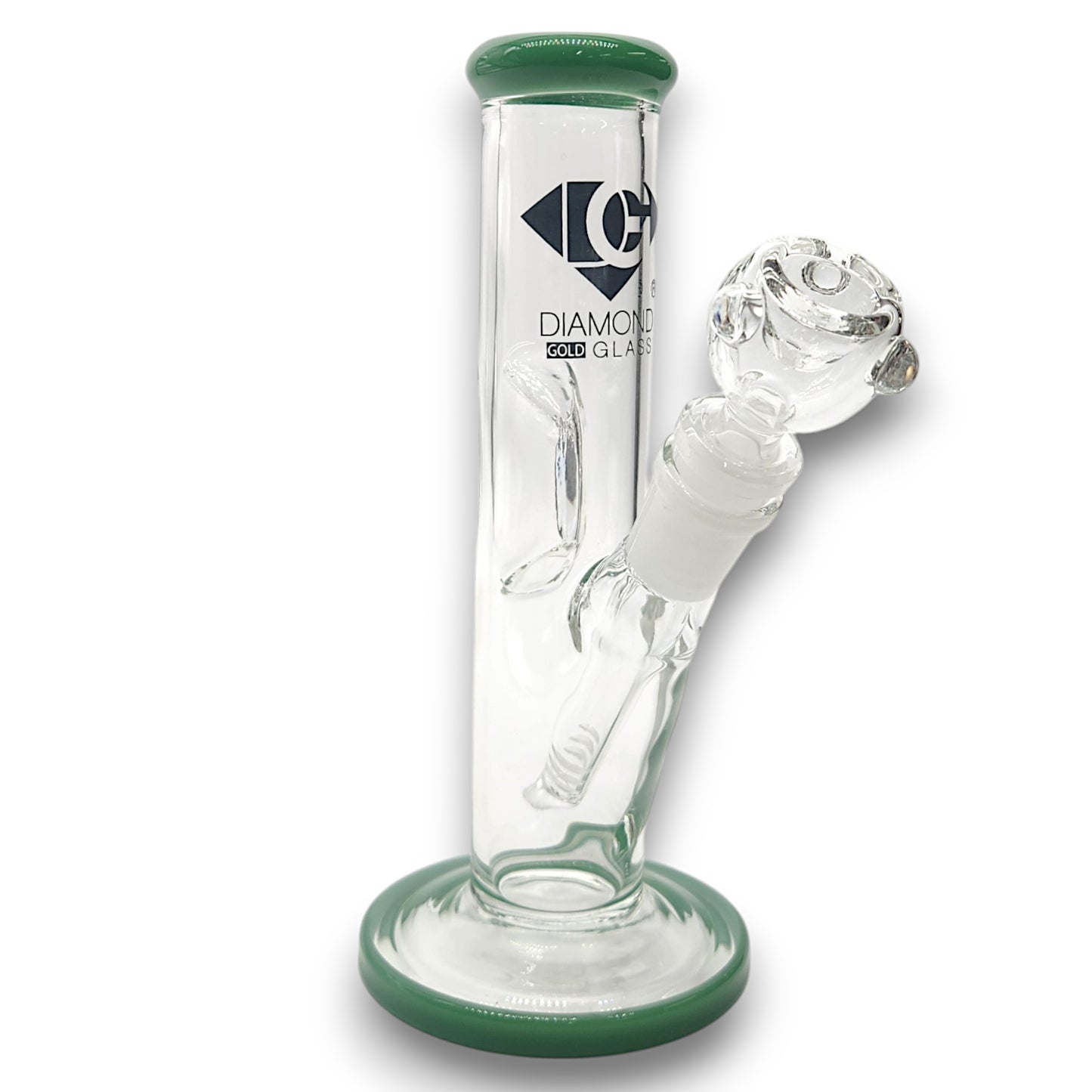 8" Diamond Straight Tube Bong