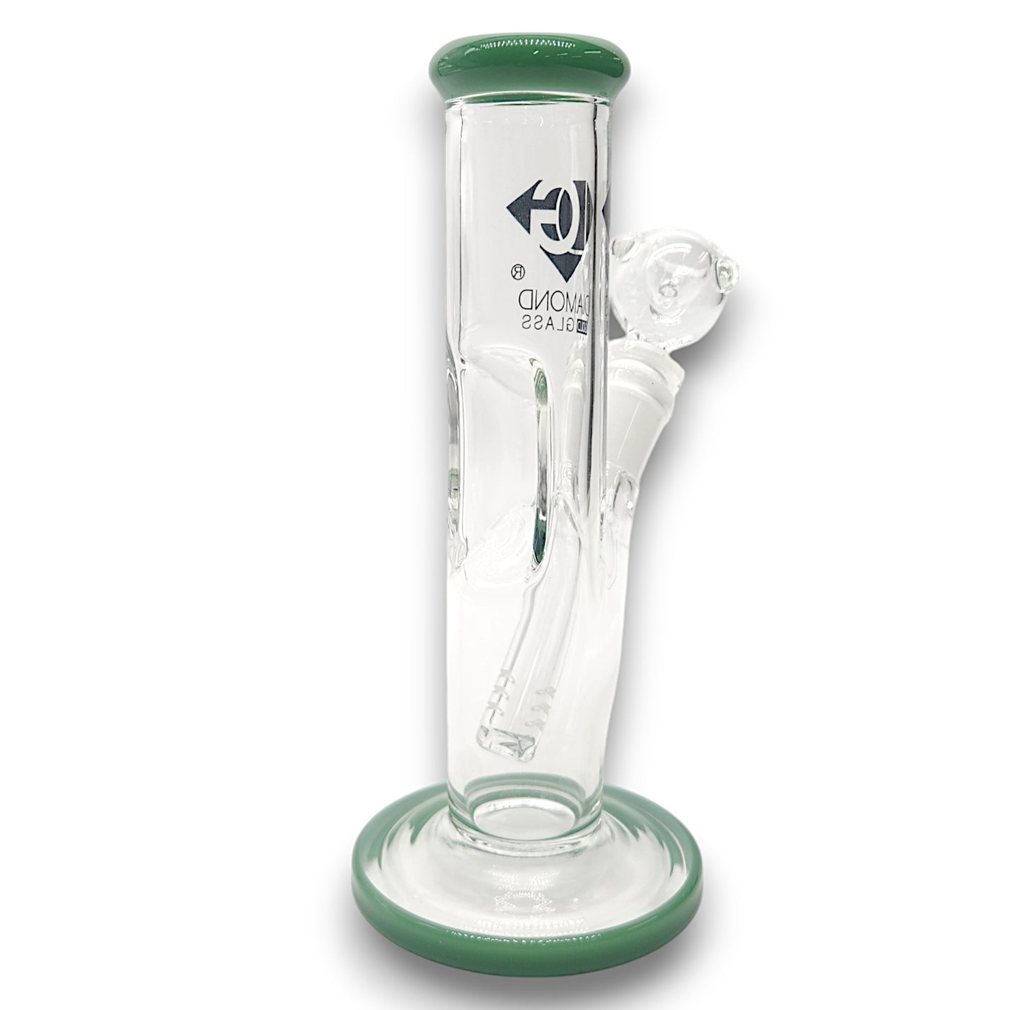 8" Diamond Straight Tube Bong