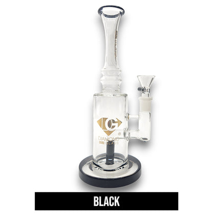 9" Diamond Spigot Stem Perc Straight Beaker Bong