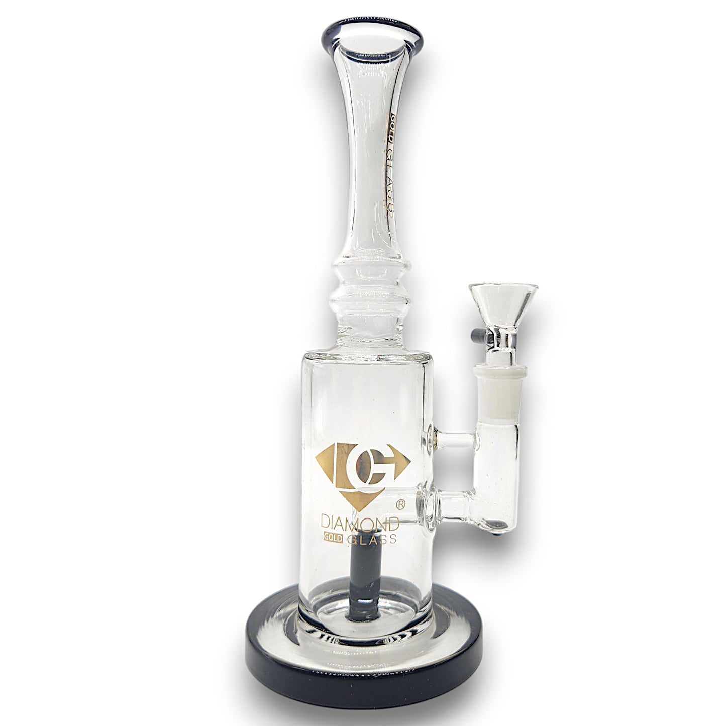 9" Diamond Spigot Stem Perc Straight Beaker Bong