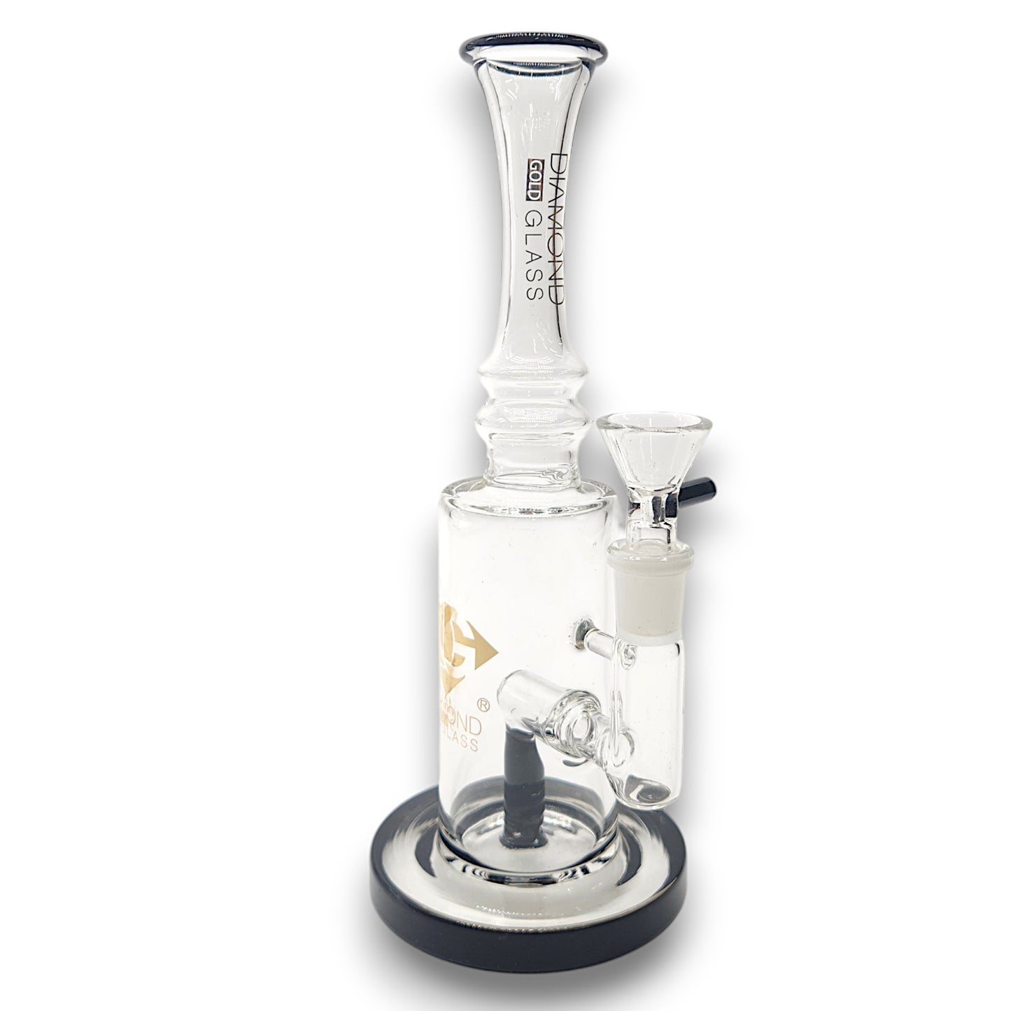 9" Diamond Spigot Stem Perc Straight Beaker Bong