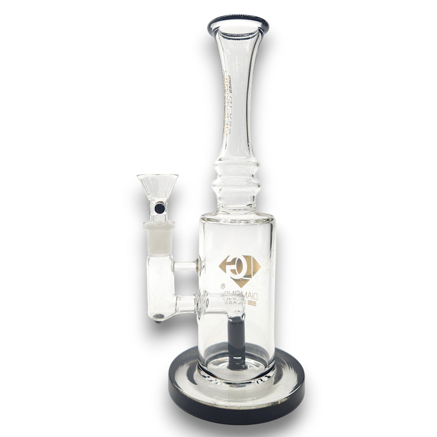 9" Diamond Spigot Stem Perc Straight Beaker Bong