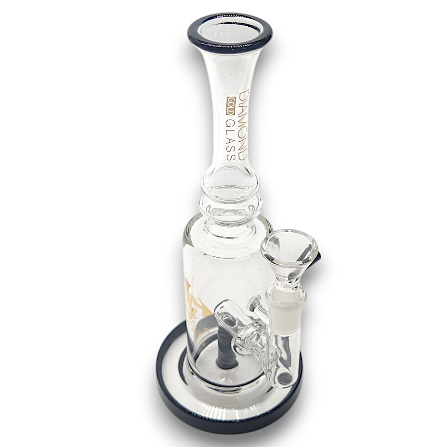 9" Diamond Spigot Stem Perc Straight Beaker Bong