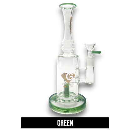 9" Diamond Spigot Stem Perc Straight Beaker Bong