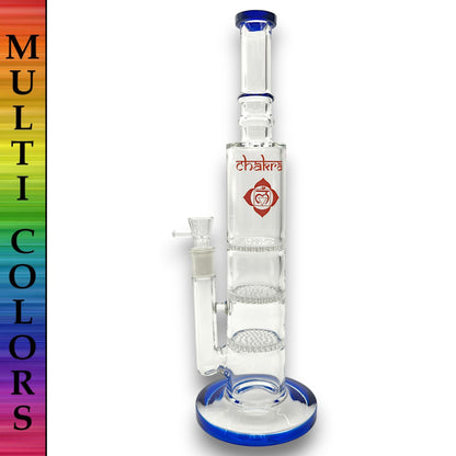 13" Chakra Triple Honeycomb Perc Barrel Bong