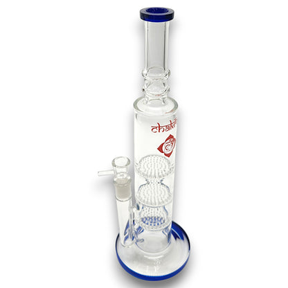 13" Chakra Triple Honeycomb Perc Barrel Bong