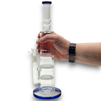 13" Chakra Triple Honeycomb Perc Barrel Bong