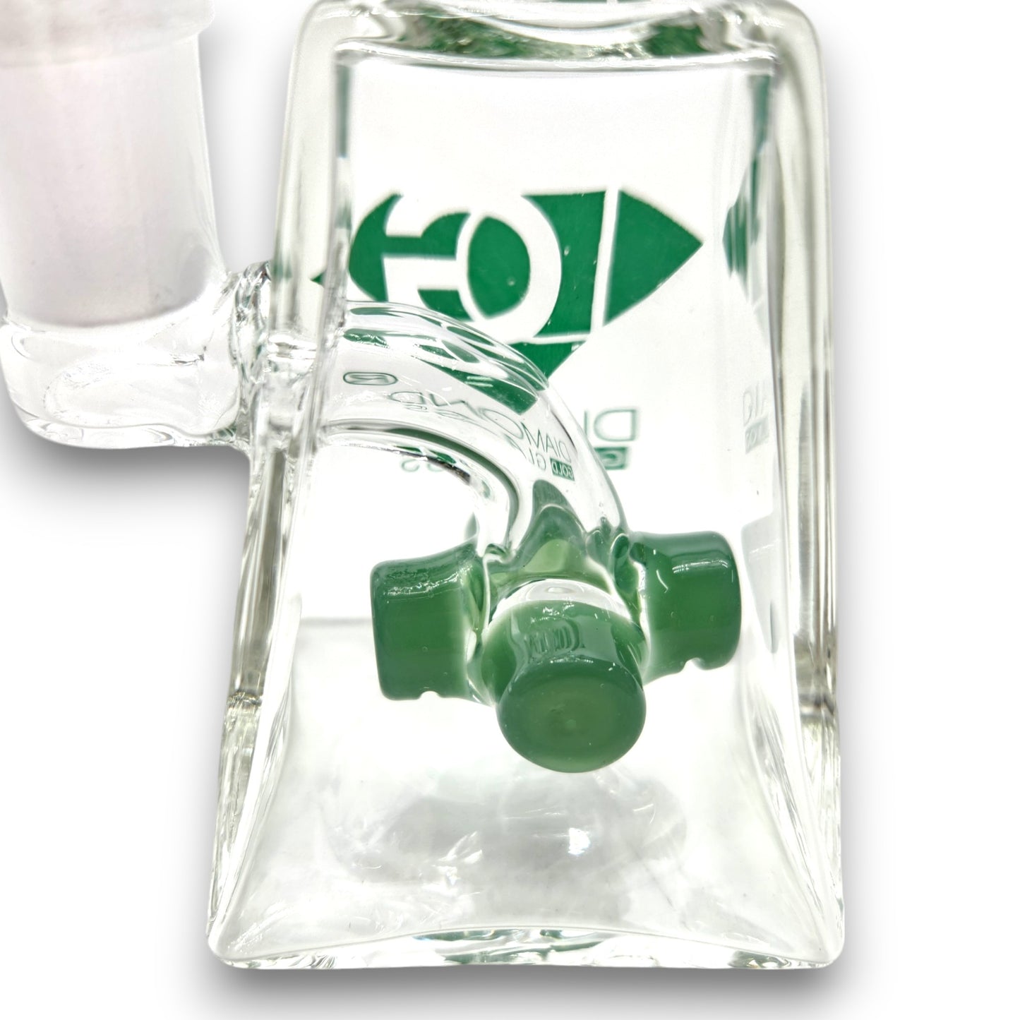 5.5" Diamond Glass Mini Rig Pocket Bubbler Cross Perc Bong