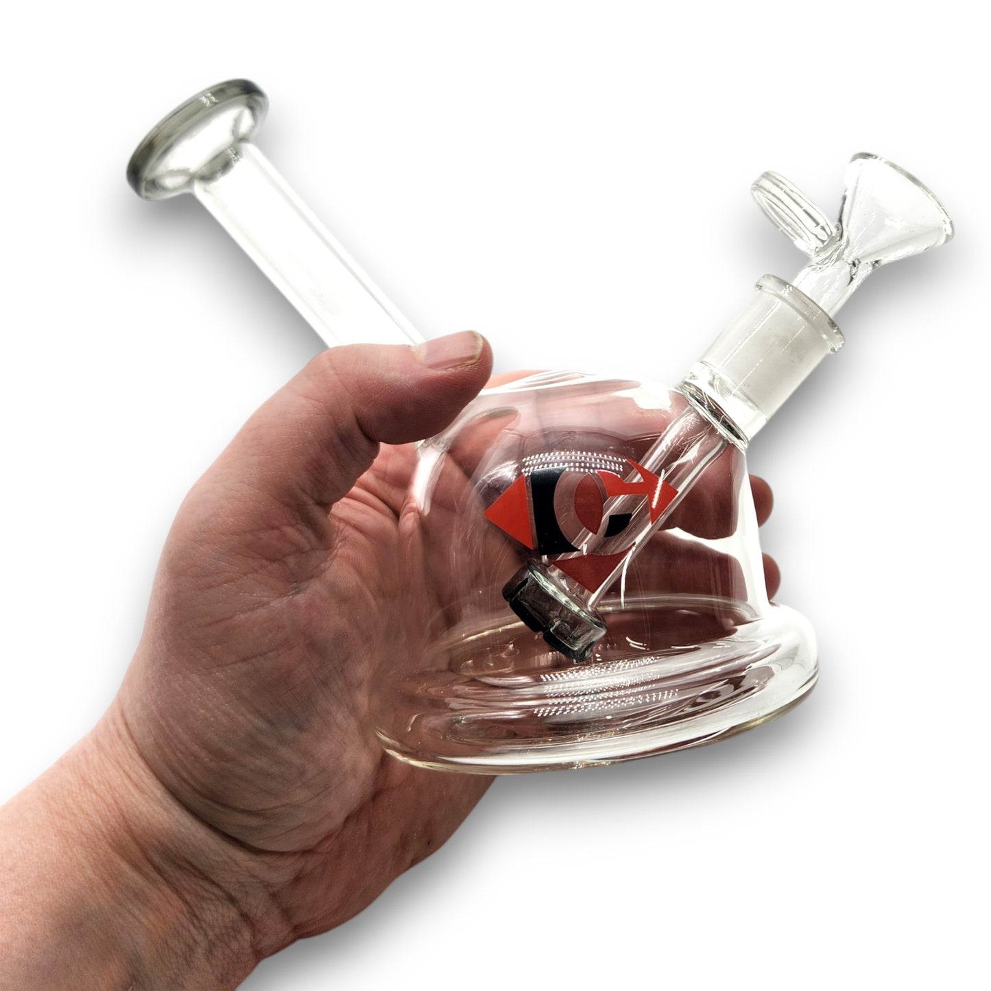 6" Diamond Glass Lux Globe Bubbler Bong