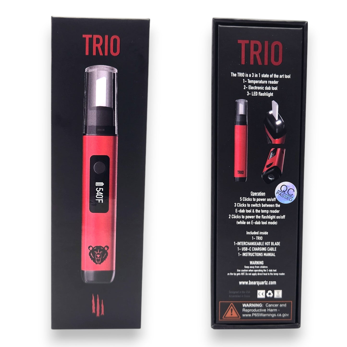 Bear Quartz Trio Loading Tool and Thermometer