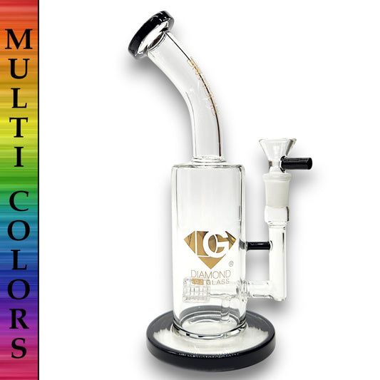 10" Diamond Glass Matrix Percolator Barrel Bong