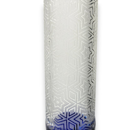 18" Heavy Duty Star Etched Glass Design Beaker Bong