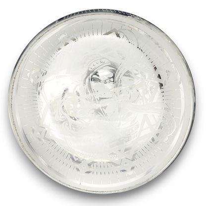 18" Heavy Duty Skull Etched Glass Design Beaker Bong
