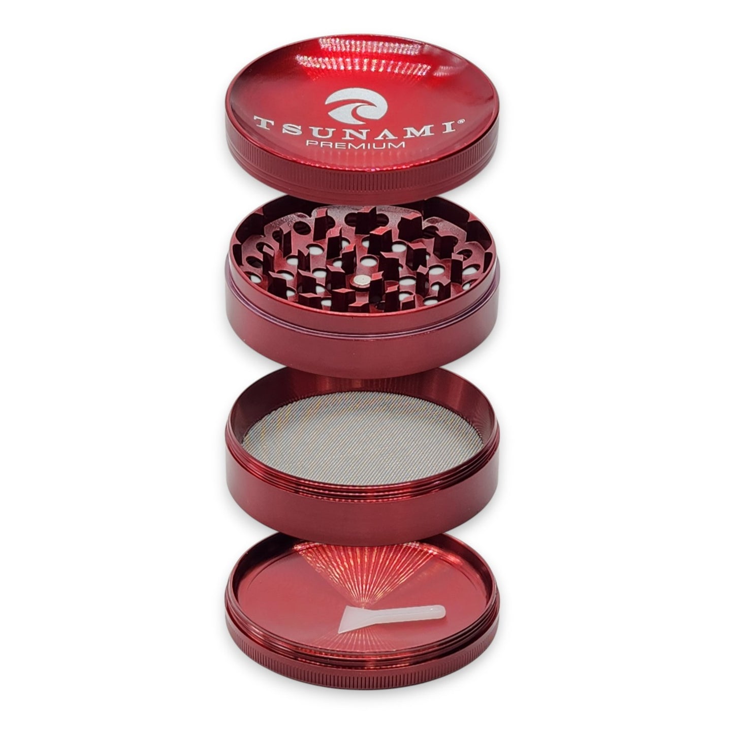 3" Tsunami Chromium Finish 4 Piece Grinder