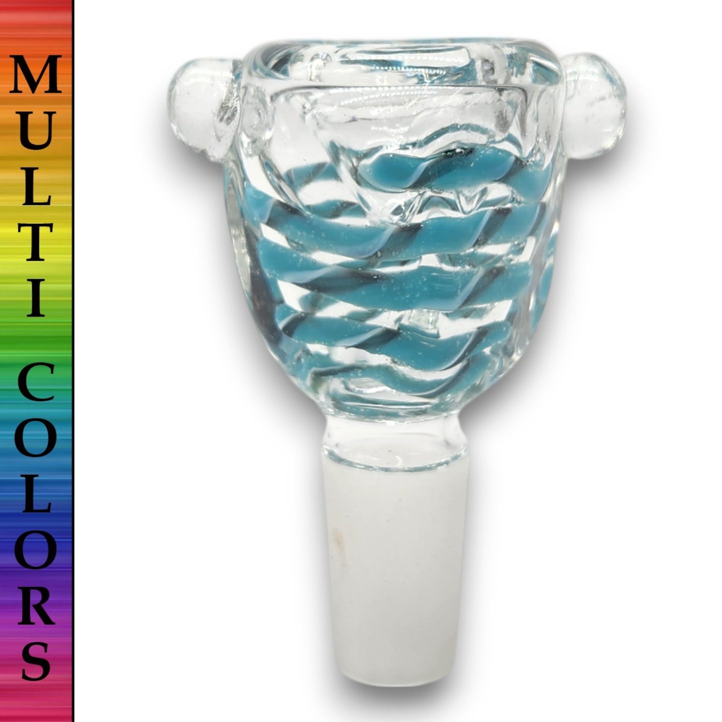 Oval Color Swirl Bowl Head 14mm Male