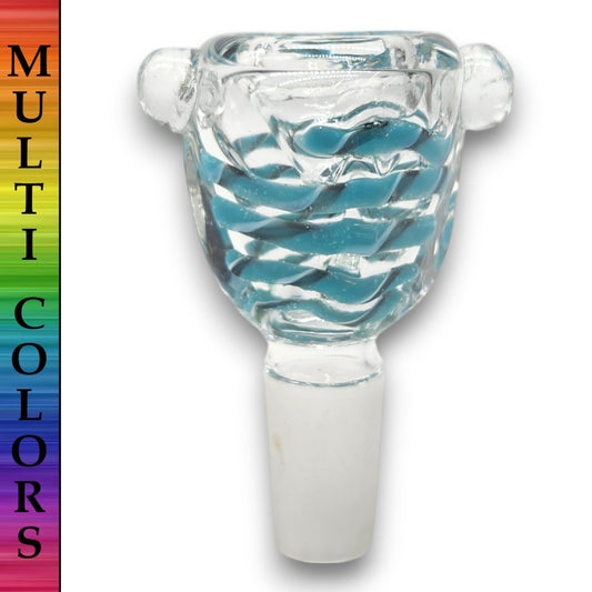 Oval Color Swirl Bowl Head 14mm Male