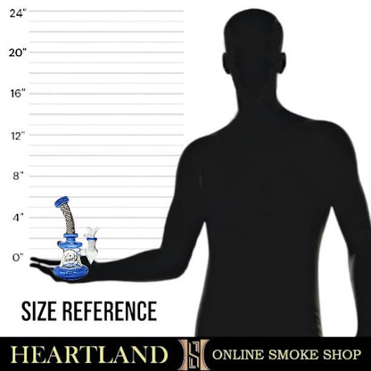 6" Cali CloudX Circ Perc Pocket Size Bubbler Bong