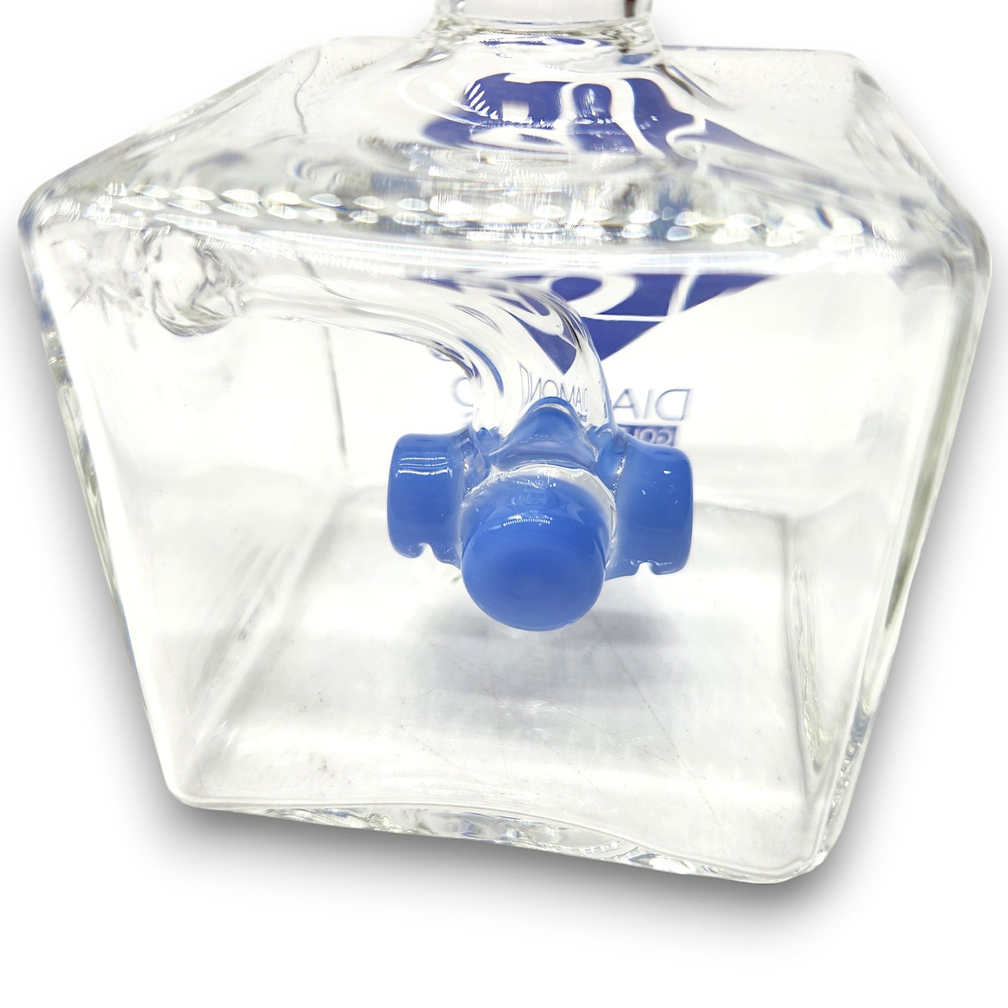 5" Diamond Glass Mini Rig Pocket Bubbler Cross Perc Bong
