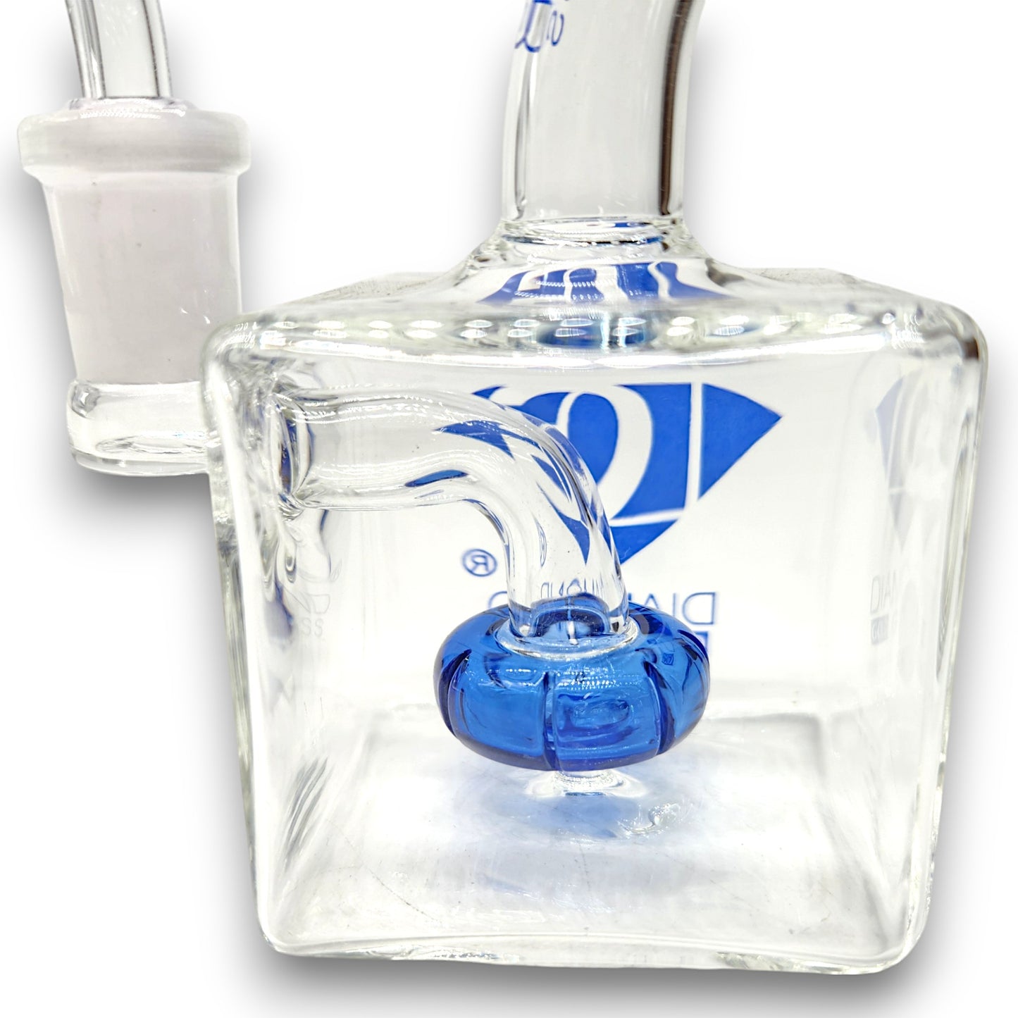 5" Diamond Glass Mini Rig Pocket Bubbler Circ Perc Bong