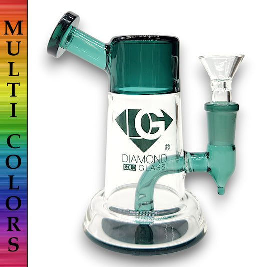 5.5" Diamond Glass Mini Bong Bubbler