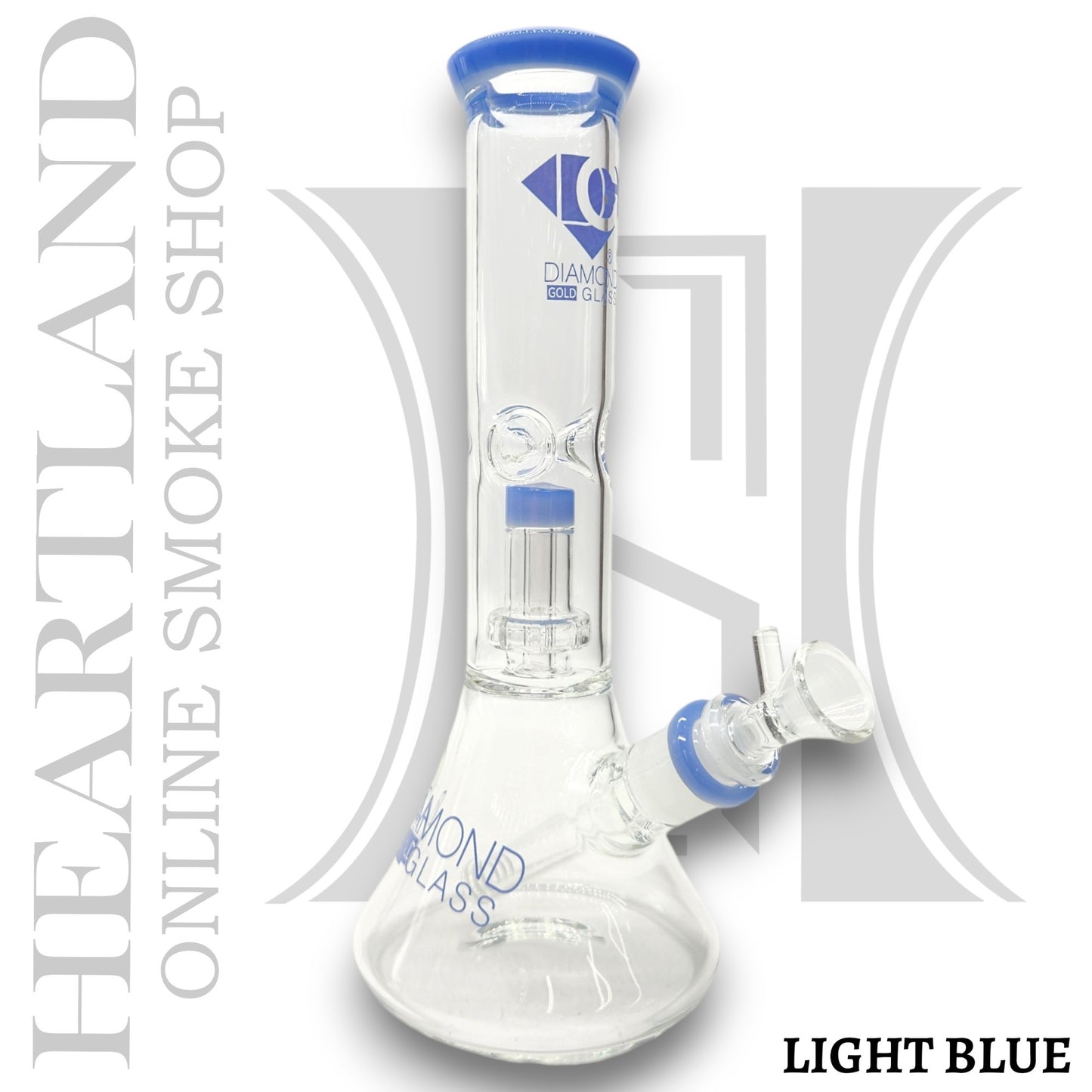 11" Diamond Showerhead Percolator Beaker Bong