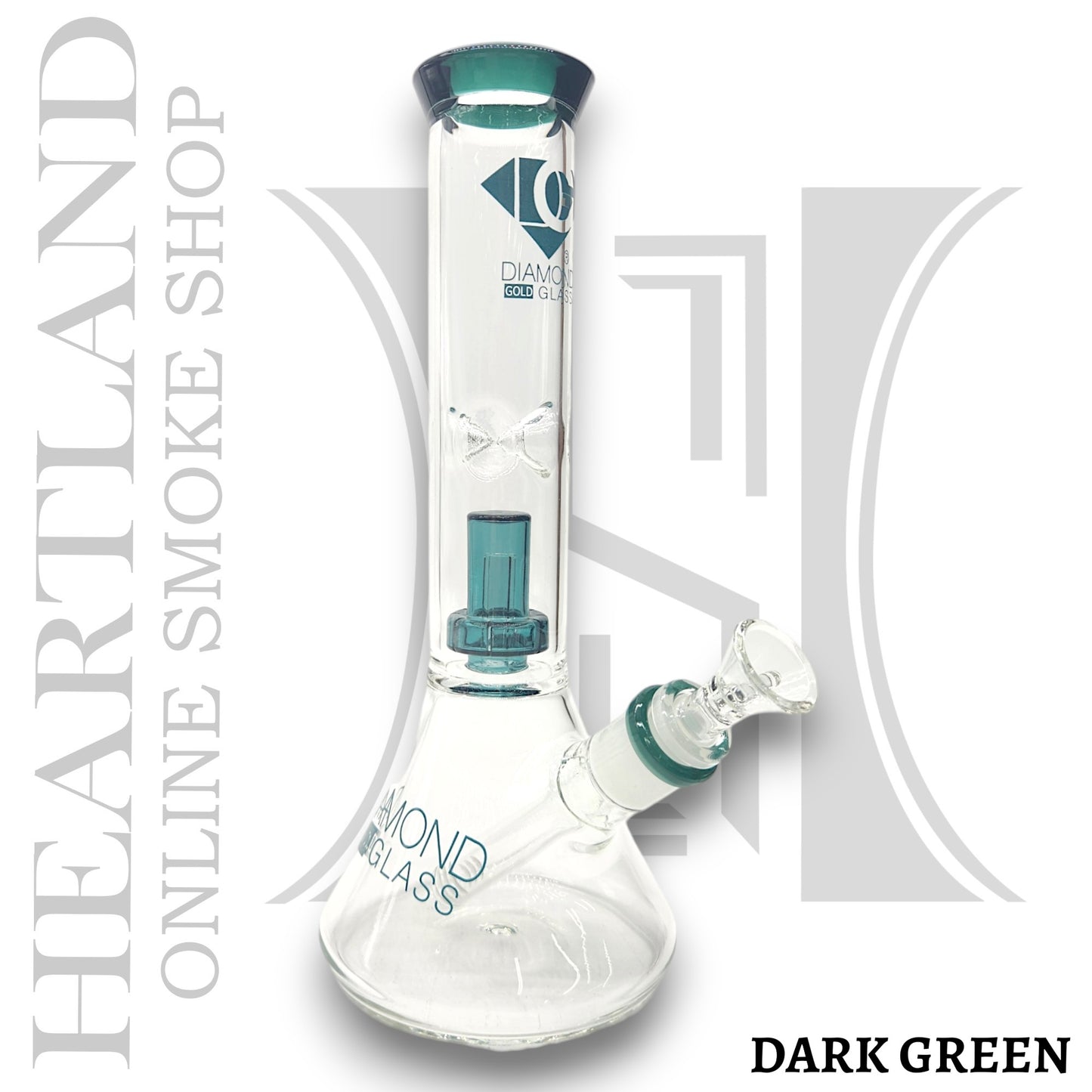 11" Diamond Showerhead Percolator Beaker Bong