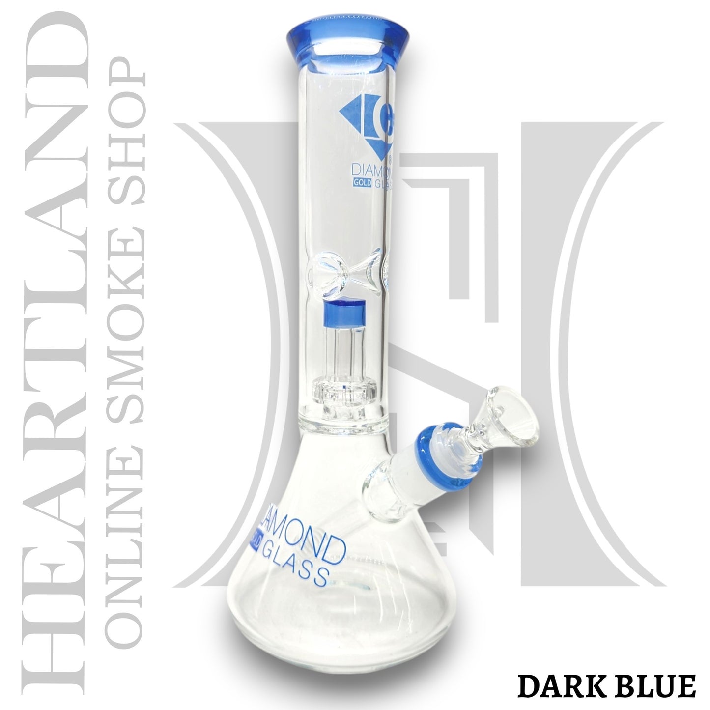 11" Diamond Showerhead Percolator Beaker Bong