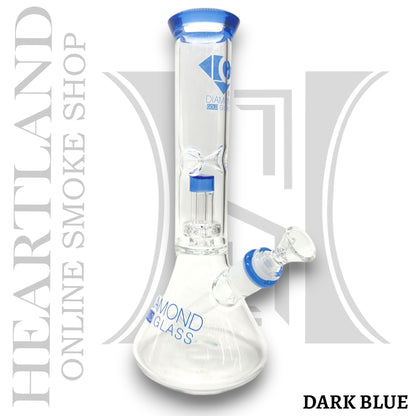 11" Diamond Showerhead Percolator Beaker Bong