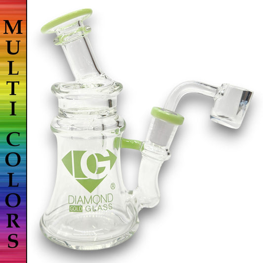 6" Diamond Glass Vortex Perc Dab Rig Bong