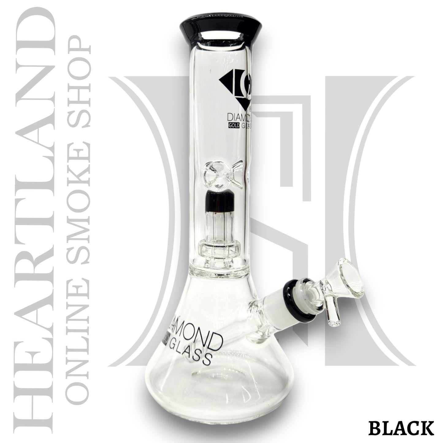 11" Diamond Showerhead Percolator Beaker Bong