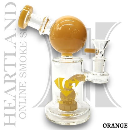 7" Diamond Glass Sphere Ray Gun Circ Percolator Bong