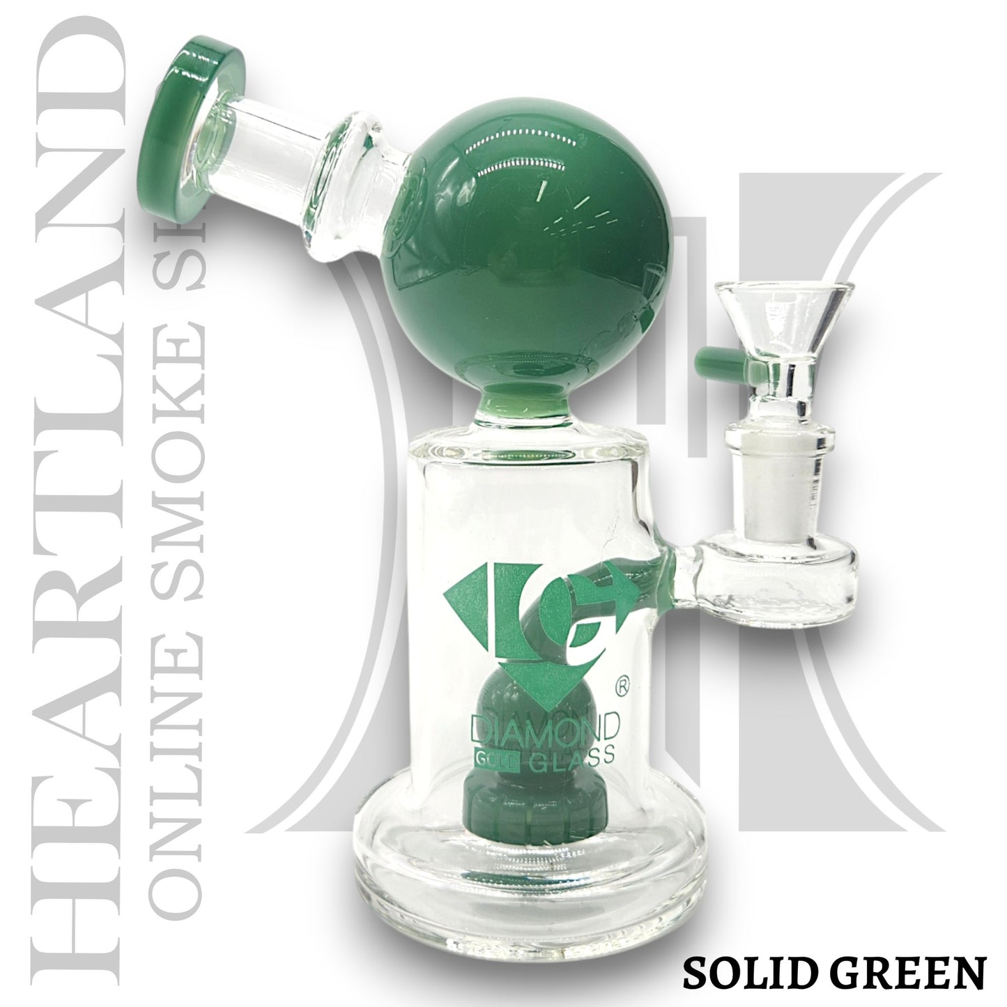 7" Diamond Glass Sphere Ray Gun Circ Percolator Bong