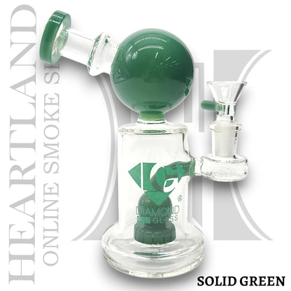 7" Diamond Glass Sphere Ray Gun Circ Percolator Bong