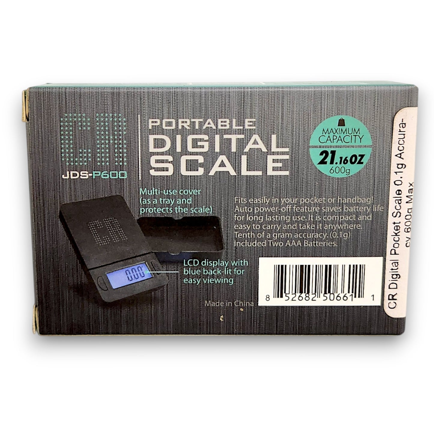 CR Digital Pocket Scale 0.1g Accuracy 600g Max