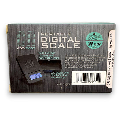 CR Digital Pocket Scale 0.1g Accuracy 600g Max