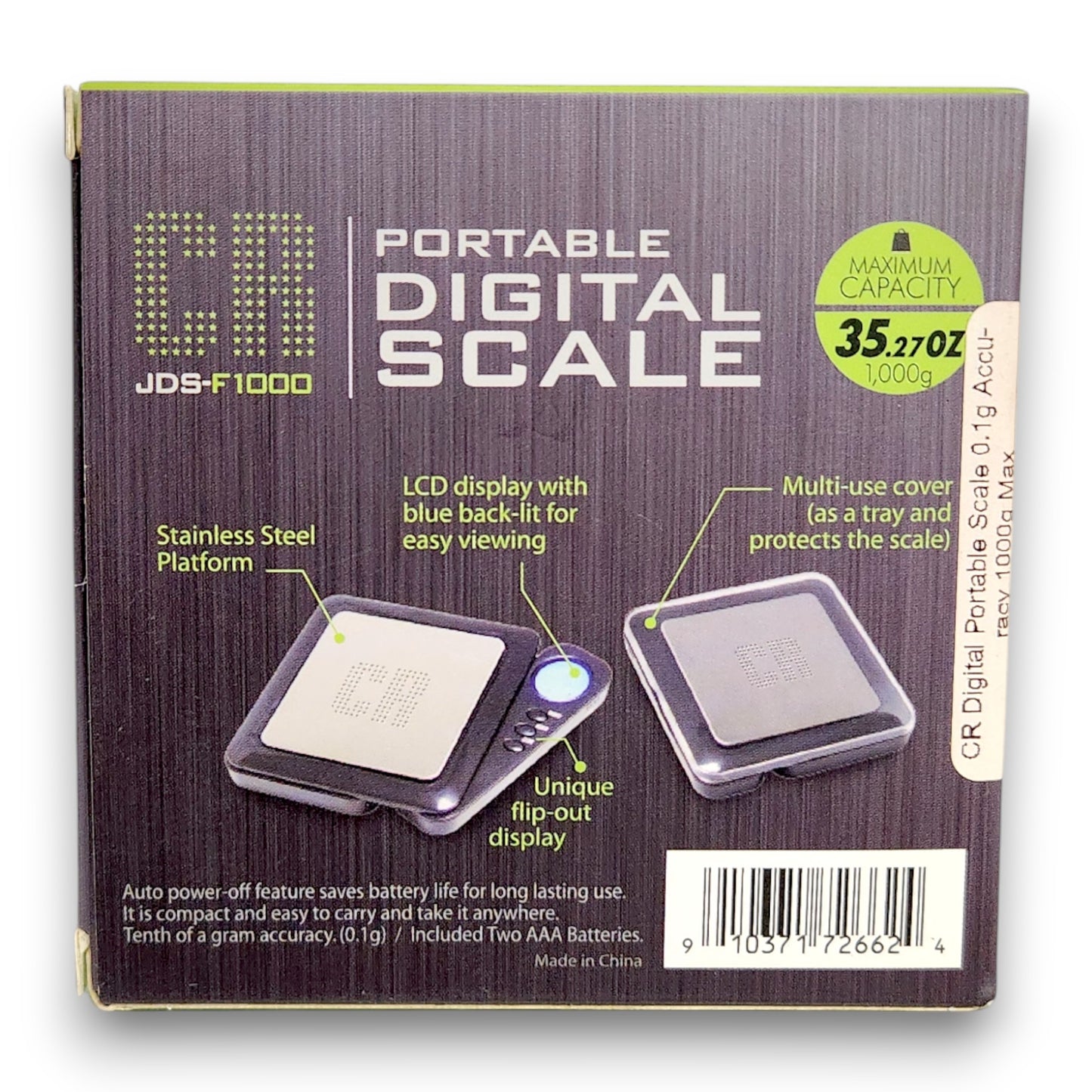 CR Digital Portable Scale 0.1g Accuracy 1000g Max