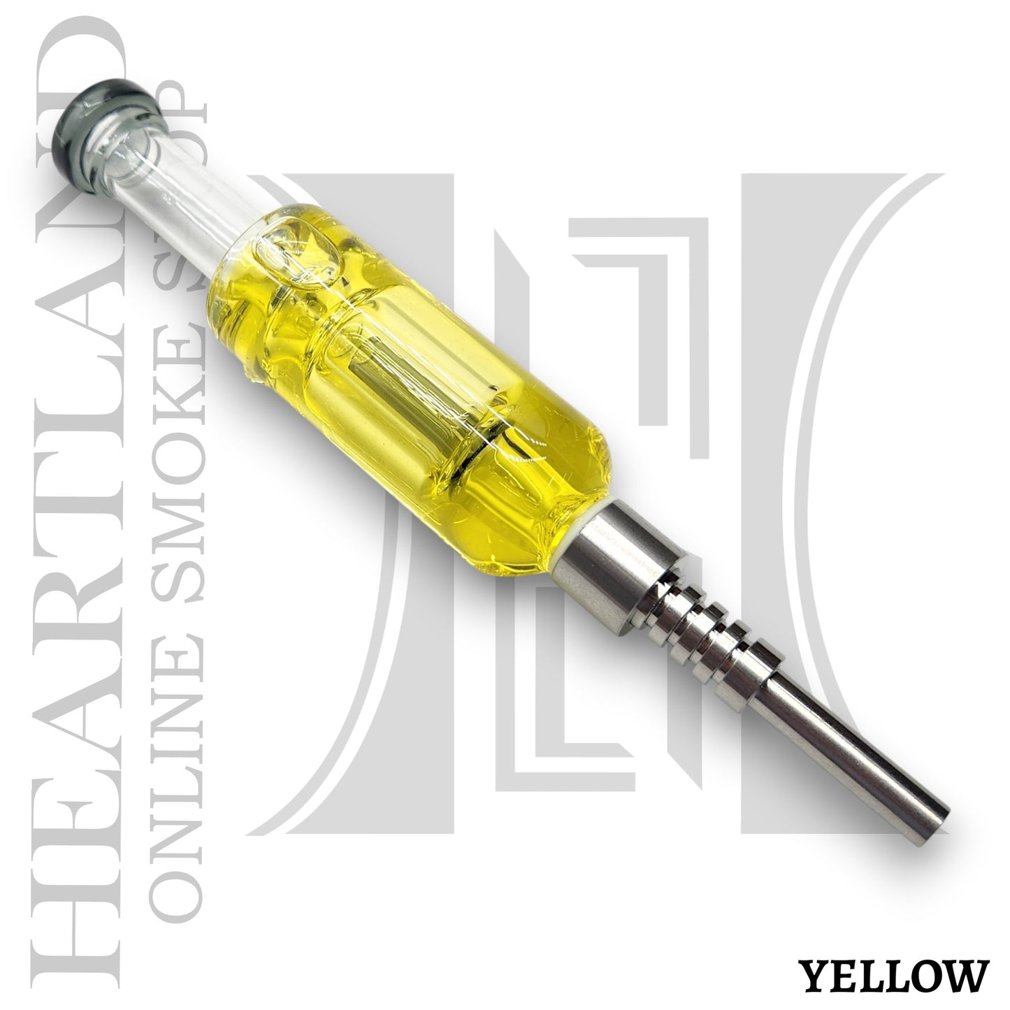 7.5" Glycerin Dab Straw Titanium Tip Nectar Collector and Dish
